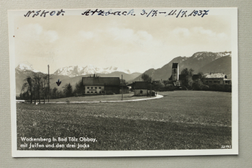 AK Wackersberg bei Bad Tölz / 1937 / mit Juifen und den drei Jocks / Strasse